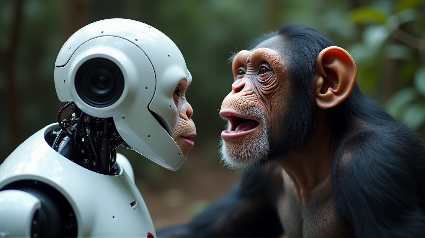 チンパンジーがロボットを模倣：あくびの謎を解明