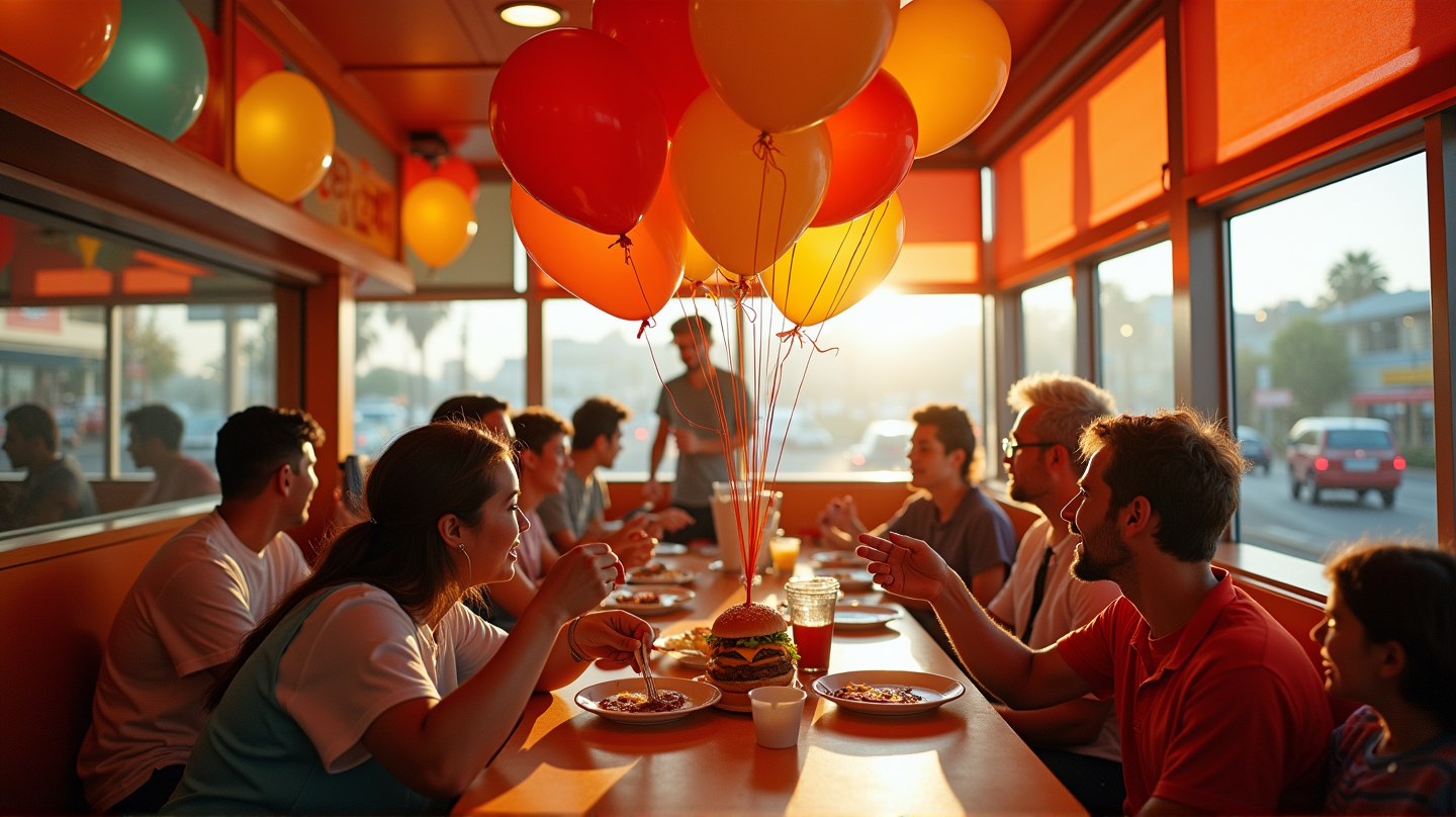 ワタバーガーの記念すべき周年を祝うおいしい75セントのディール！