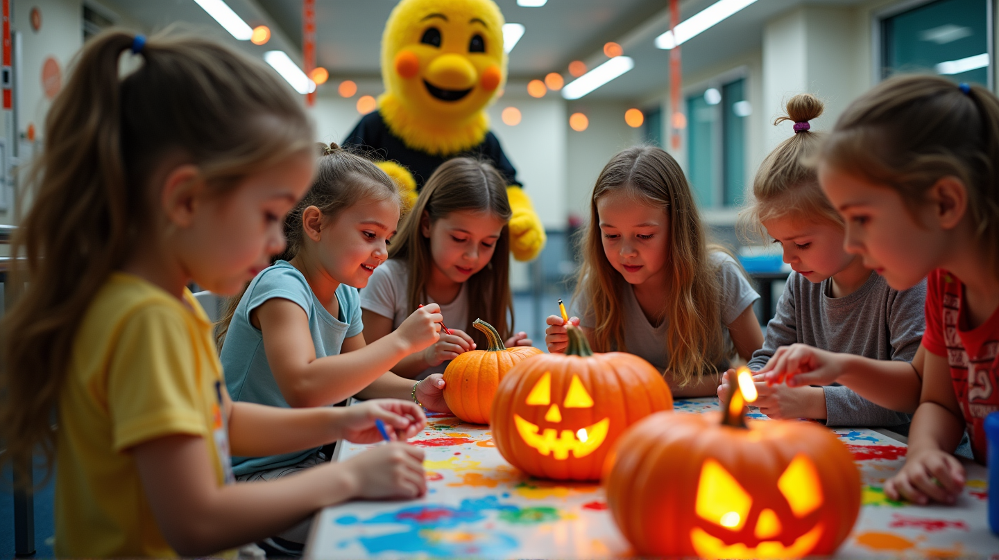不気味な創造性: ピンクのカボチャがジョー・ディマジオ病院を明るく彩る