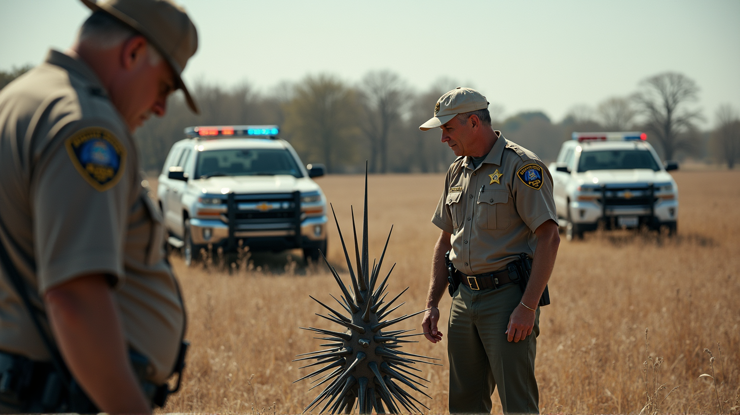 シェルビー郡で不審なスパイク付き物体が話題を呼ぶ