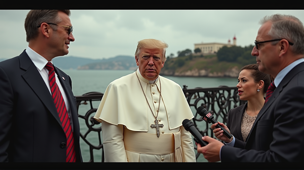 トランプ、ハリウッドとアルカトラズに挑戦しつつ、ローマ教皇のAI画像をめぐる論争が渦巻く